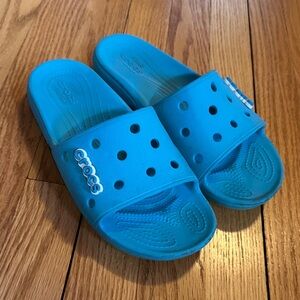 CROCS Vibrant Blue Slide Sandals